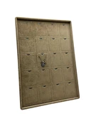 Dikine Süet Kumaş Kahve 34-24 Cm Ayaklı 20 Pedli Kolye Tabla Stand thumbnail 1