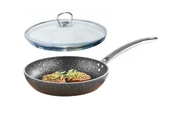 Granit Tava 18 CM Cam Kapaklı - 1