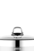 Amboss Saphire Paslanmaz Çelik 16 cm Cam Kapaklı Derin Tencere thumbnail 4