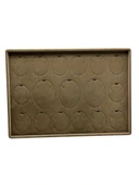 Süet Kumaş Kahve 34-24 Cm Ayaklı 17 Pedli Kolye Tabla Stand thumbnail 5