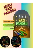 joyplus Işıklı Yazı Panosu 7 Renk Kalem Hediyeli 20x20 Geliştirici Eğitici Öğretici thumbnail 1