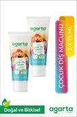 Agarta 2 Adet Doğal Florürsüz Çocuk Diş Macunu Çilekli 75 ml thumbnail 1