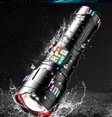 Pro F-3002 Alüminyum Tg Led Gece Şeritli Type-c Şarjlı El Feneri thumbnail 1