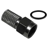 Siyah Contalı RG6/U6 22mm 1.Kalite F Konnektör (100'lü Poşet) - 1