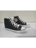 Siyah Keten Kadın Casual Ayakkabı Bez Spor Ayakkabı thumbnail 2