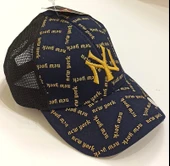 Monalisa Home Şık Lacivert New York Yazılı Fileli Erkek Şapka - 1