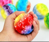 Yükseğe Zıplayan Top Moon Ball Ay Topu Rengarenk 7 cm - 1 Adet thumbnail 1