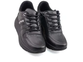 Kadın Siyah Yüksek Topuk Ortopedik Taban Cilt Spor Bot - 5