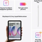 iPad Mini 7. Nesil Wi-Fi + Cellular 128 GB 8.3" MXPP3TU/A Mavi Tablet - 4