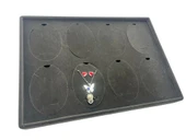 Süet Kumaş Füme 34-24 Cm Ayaklı 8 Pedli Kolye Tabla Stand - 1