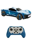 RC Drift Araba Mavi – 360° Dönüşlü, Işıklı ve USB Şarjlı - 1