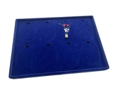 Süet Kumaş Lacivert 34-24 Cm Ayaklı 8 Pedli Kolye Tabla Stand thumbnail 3