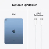iPad 10. Nesil Wi-Fi 64 GB 10.9" MCM84TU/A Mavi Aksesuarsız Tablet - 2