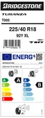 Brıdgestone 225/40R18 92Y Xl Turanza T005 Rft Oto Yaz Lastiği (Üretim Yılı:2023) thumbnail 3