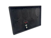 Süet Kumaş Siyah 34-24 Cm Ayaklı 8 Pedli Kolye Tabla Stand - 1