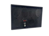 Süet Kumaş Siyah 34-24 Cm Ayaklı 8 Pedli Kolye Tabla Stand - 3