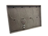 Süet Kumaş Füme 34-24 Cm Ayaklı 8 Pedli Kolye Tabla Stand - 4