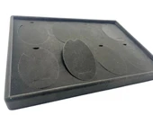 Süet Kumaş Füme 34-24 Cm Ayaklı 8 Pedli Kolye Tabla Stand - 5