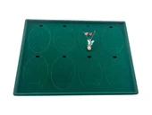 Süet Kumaş Yeşil 34-24 Cm Ayaklı 8 Pedli Kolye Tabla Stand thumbnail 6