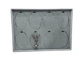 Süet Kumaş Gri 34-24 Cm Ayaklı 8 Pedli Kolye Tabla Stand - 4