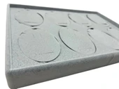 Süet Kumaş Gri 34-24 Cm Ayaklı 8 Pedli Kolye Tabla Stand - 3