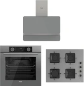 Ferre Fryart Gri Set (D082 Gri Davlumbaz -SS208 Gri Ocak- XE63CPR Fryart Gri Fırın) thumbnail 1