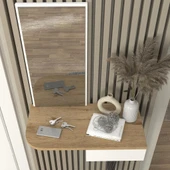 Dekorister Grovia Aynalı Dresuar Beyaz - Sepet - 5