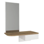 Dekorister Grovia Aynalı Dresuar Beyaz - Sepet - 7