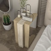 Dekorister Maysa Yan Sehpa Rota - Traverten - 2