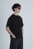 Paradise Siyah Oversize Tasarım T-Shirt - 2