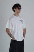 God Wins Beyaz Oversize Tasarım T-Shirt - 2