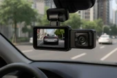 3 Kameralı Full HD Araç İçi Kayıt Cihazı  Ön, İç ve Arka Kamera, Gece Görüşü, 170 DERECE Geniş Açı, Park Monitörü - 2