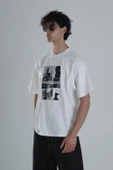 Not Dangerous Beyaz Oversize Tasarım T-Shirt - 3