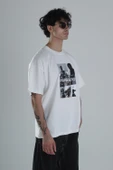 Not Dangerous Beyaz Oversize Tasarım T-Shirt - 2
