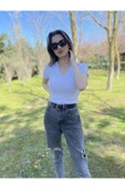MY DEPO Kadın Polo Yaka Kaşkorse Crop - 2