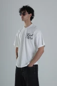 God Wins Beyaz Oversize Tasarım T-Shirt - 3