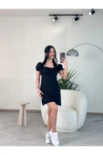Kyra Studios Muadil Siyah Bağcıklı Elbise 2380 - 2