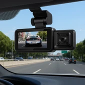3 Kameralı Full HD Araç İçi Kayıt Cihazı  Ön, İç ve Arka Kamera, Gece Görüşü, 170 DERECE Geniş Açı, Park Monitörü - 5