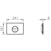 Vitra Pro Fotoselli Kumanda Paneli, Mat Krom, Fırça Yüzey, 748-1440 - 2
