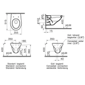 Vitra arkitekta Asma Klozet-Beyaz, 6107L003-0075 - 2