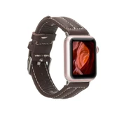 Apple Watch Uyumlu Deri Kordon 42-44-45mm NM3-AS3 Kahve thumbnail 1