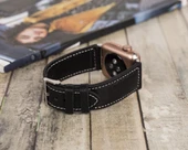 Apple Watch Uyumlu Deri Kordon 42-44-45mm NM4-AS1 Siyah thumbnail 3
