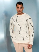 Premium Tel Örgü Desenli Oversize Kalın Kazak - 3