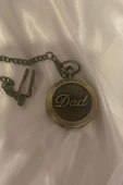 Kapaklı Cep Saati Köstekli Saat Dad - 3