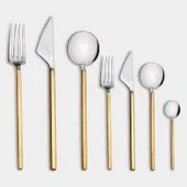 Jumbo 9100 Altın 12 Kişilik 84 Parça Çatal Kaşık Bıçak Takımı thumbnail 2