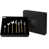 Jumbo 9100 Altın 12 Kişilik 84 Parça Çatal Kaşık Bıçak Takımı thumbnail 1