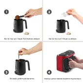 Karaca Hatır Hüp Düet Aroma İkili Türk Kahve Makinesi Imperial Red thumbnail 3