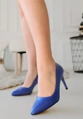 Jilya Mavi Cilt Stiletto Ayakkabı thumbnail 1