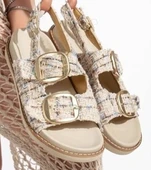 Olira Bej Simli Kemerli Sandalet thumbnail 2