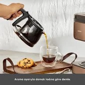 Karaca Just Coffee Aroma 2 in 1 Filtre Kahve Makinesi Walnut Brown thumbnail 3